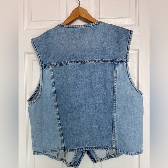 RARE BARBIE THE MOVIE Mattel X ZARA Light Blue y2k Denim Vest size XL- NWT - Picture 7 of 7